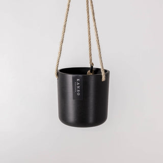 4" Signature Stone Hanging Planter Pot: Stone Grey Kanso Designs