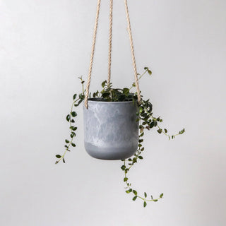 4" Signature Stone Hanging Planter Pot: Stone Grey Kanso Designs