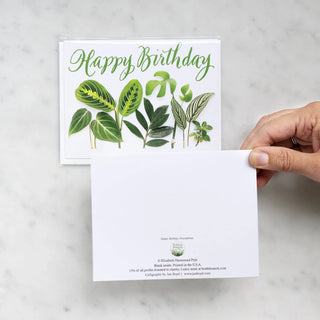 Birthday Card with Houseplants Bottle Branch