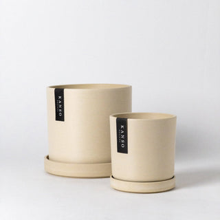 7" & 4" Signature Planters & Saucer | Earth Tones: 4" Only / Blue Kanso Designs