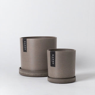 7" & 4" Signature Planters & Saucer | Earth Tones: 4" Only / Blue Kanso Designs