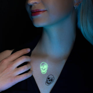 glow in the dark tattoo on collar bone