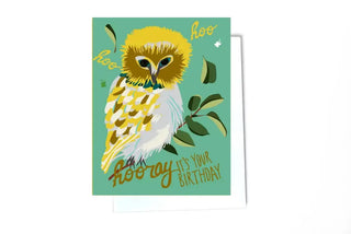 Hooray Birthday Owl Card Eliazbeth Grubaugh Creative