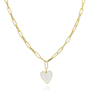 Jamie Enamel Heart - White Sahira Jewelry Design