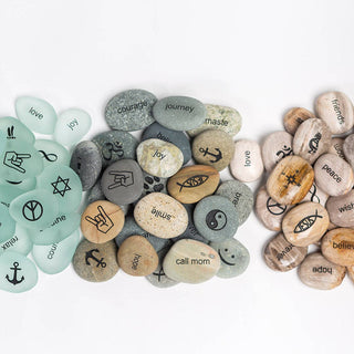 Miracle Pocket Stones - Engraved with Words & Symbols 1.5-2"