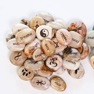 Miracle Pocket Stones - Engraved with Words & Symbols 1.5-2"