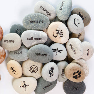 Miracle Pocket Stones - Engraved with Words & Symbols 1.5-2"