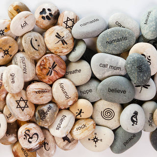 Miracle Pocket Stones - Engraved with Words & Symbols 1.5-2"